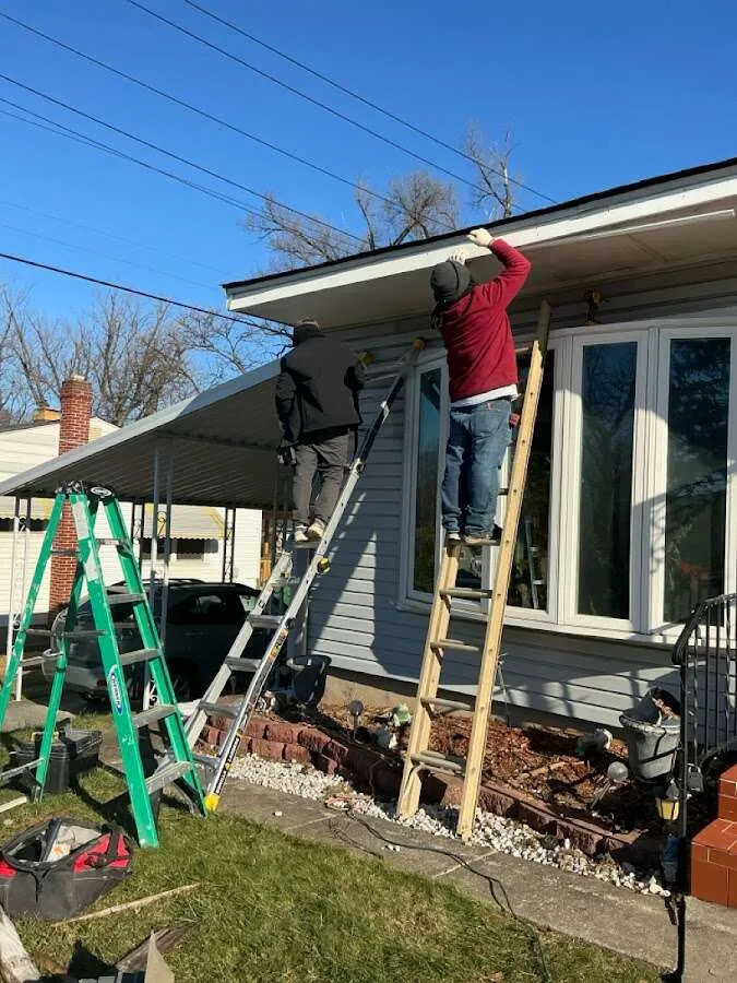 Restoration crew performing exterior repair in Diamond Bar